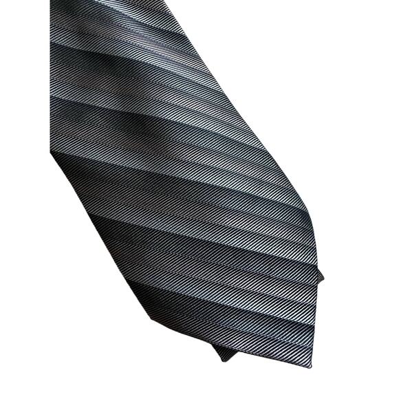 Vintage Arrow Green Striped Tees 90s Silk Necktie - Picture 3 of 4